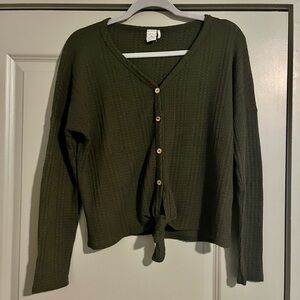 Dark green long sleeve shirt
